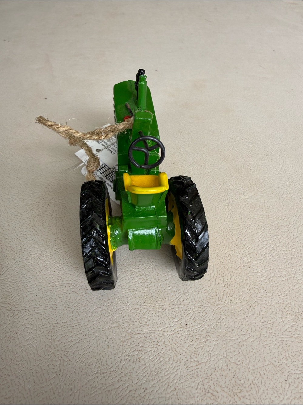 John Deere Green and Yellow Toy Tractor Ornament - Picture 3 of 5